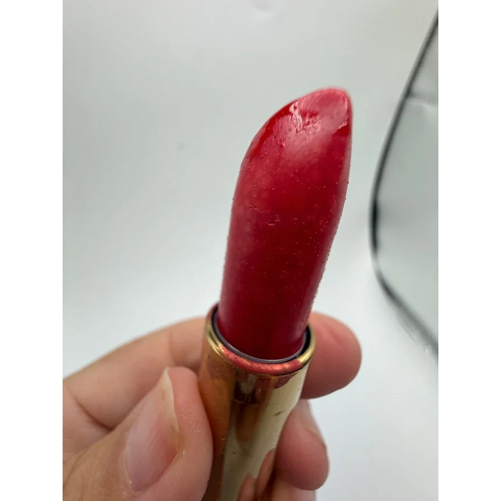 Estee Lauder All-Day Lipstick Power Pink A68 Vintage Fluted Case Navy